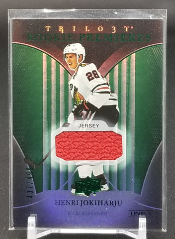 2018 UPPER DECK TRILOGY - GREEN FOIL - ROOKIE PREMIERES - H. JOKIHARJU - #69 - #'D/499 - RELIC - RC