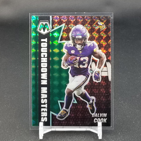 2021 PANINI MOSAIC - GREEN MOSAIC PRIZM - TOUCHDOWN MASTERS - D. COOK - #TM-5