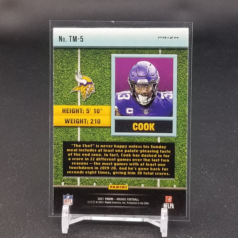 2021 PANINI MOSAIC - GREEN MOSAIC PRIZM - TOUCHDOWN MASTERS - D. COOK -