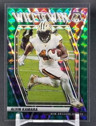 2021 PANINI MOSAIC - GREEN MOSAIC PRIZM - WILL TO WIN - A. KAMARA - #WW-11