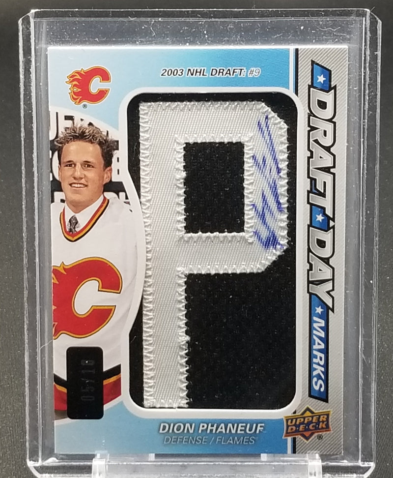 2014 UPPER DECK SP GAME USED - DRAFT DAY MARKS - D. PHANEUF - #DDM-DP - #'D/10 - RELIC - AUTOGRAPH