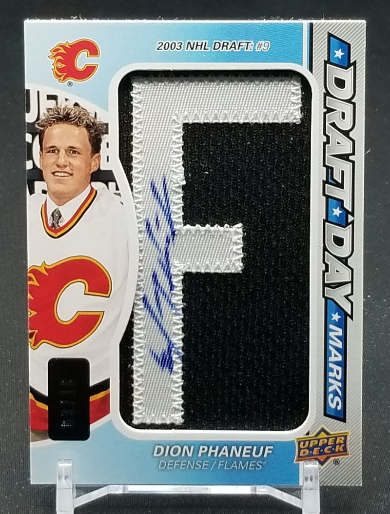 2014 UPPER DECK SP GAME USED - DRAFT DAY MARKS - D. PHANEUF - #DDM-DP - #'D/10 - RELIC - AUTOGRAPH