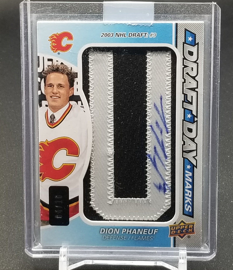 2014 UPPER DECK SP GAME USED - DRAFT DAY MARKS - D. PHANEUF - #DDM-DP - #'D/10 - RELIC - AUTOGRAPH