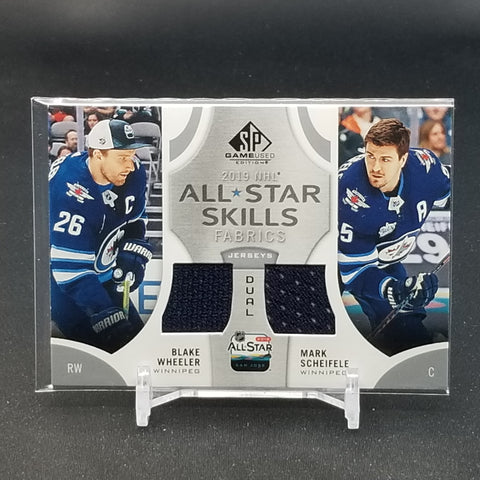 2019 UPPER DECK SP GAME USED - ALL-STAR SKILLS FABRICS - B. WHEELER / M. SCHEIFELE - #AS2-WS - DUAL RELIC