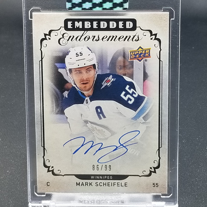 2018 UPPER DECK CLEAR CUT - EMBEDDED ENDRORSEMENTS - M. SCHEIFELE - #EE-MS - #'D/99 - AUTOGRAPH