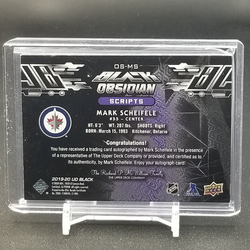 2019 UPPER DECK BLACK - PURPLE - BLACK OBSIDIAN SCRIPTS - M. SCHEIFELE - #OS-MS - #'D/25 - AUTOGRAPH