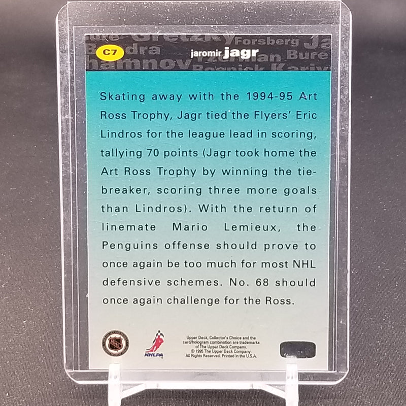 1995 UPPER DECK COLLECTOR'S CHOICE - YOU CRASH THE GAME - BONUS CARD - J. JAGR -