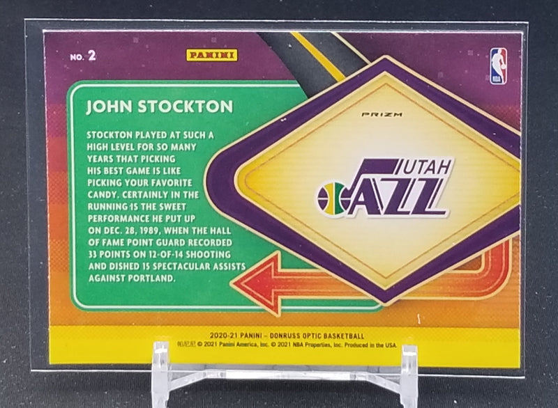 2020 PANINI DONRUSS OPTIC - PURPLE PRIZM - EXPRESS LANE - J. STOCKTON -