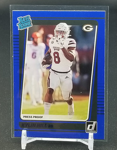 2021 PANINI DONRUSS - BLUE PRESS PROOF - RATED ROOKIE - K. HILL - #295