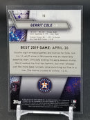 2019 TOPPS BOWMAN'S BEST - BLUE REFRACTOR - G. COLE - #16 - #'D/150