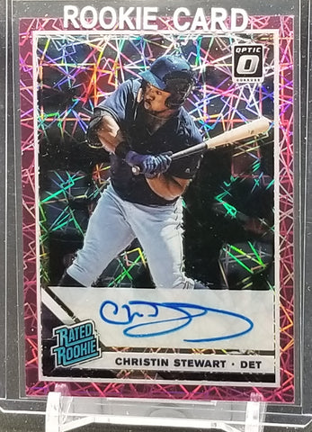 2019 PANINI DONRUSS OPTIC - PINK VELOCITY PRIZM - RATED ROOKIE - C. STEWART - #RRS-CH - AUTOGRAPH - RC