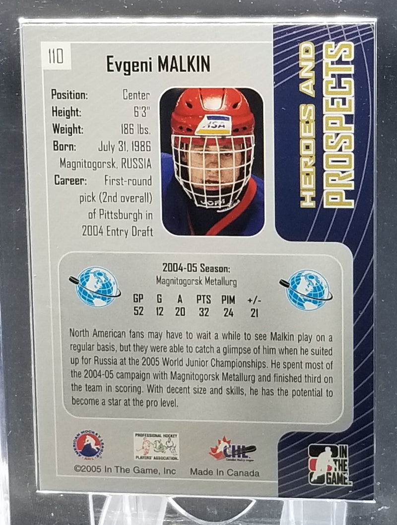 2005 IN THE GAME - HEROES AND PROSPECTS - WORLD PROSPECT - E. MALKIN -