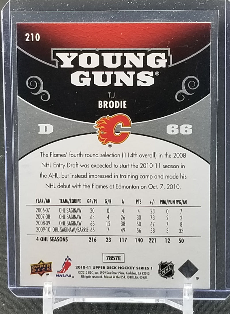 2010 UPPER DECK SERIES ONE - YOUNG GUNS - T. BRODIE -