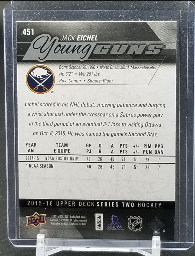 2015 UPPER DECK SERIES TWO - YOUNG GUNS - J. EICHEL -