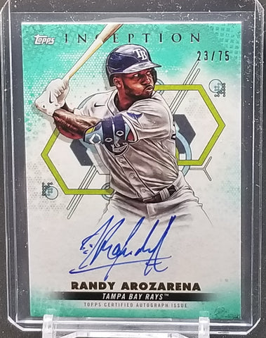 2022 TOPPS INCEPTION - AQUA - R. AROZARENA - #BRES-RA - #'D/75 - AUTOGRAPH