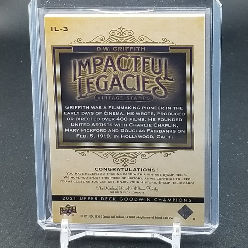 2021 UPPER DECK GOODWIN CHAMPIONS - IMPACTFUL LEGACIES - VINTAGE STAMPS - D. GRIFFITH -