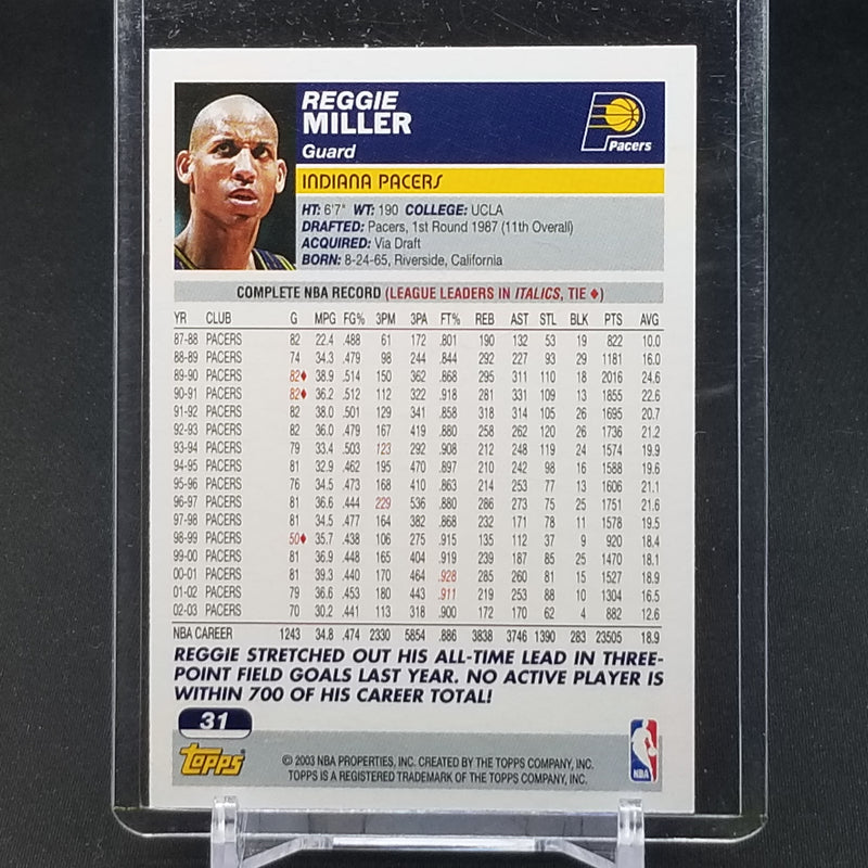 2003 TOPPS - NBA PROPERTIES - R. MILLER -