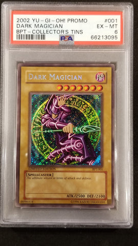 2002 YU-GI-OH! - PROMO - DARK MAGICIAN - BPT COLLECTOR TINS - #001 - PSA 6