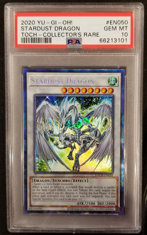 2020 YU-GI-OH! - STARDUST DRAGON - COLLECTORS RARE - TOON CHAOS - #EN050 - PSA 10