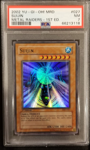 2002 YU -GI - OH! - MRD - METAL RAIDERS - SUIJIN - 1ST EDITION - #027 - PSA 7