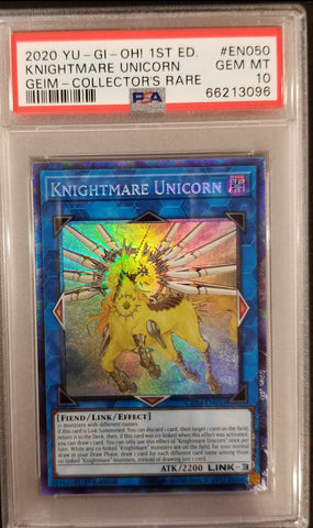 2020 YU-GI-OH! - 1ST EDITION - KNIGHTMARE UNICORN - #EN050 - PSA 10