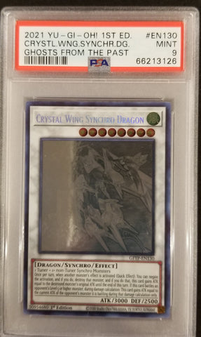 2021 YU-GI-OH! - GHOST FROM THE PAST - CRYSTAL WING SYNCHRO DRAGON - 1ST EDITION - #EN130 - PSA 9