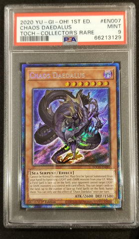 2020 YU-GI-OH! - TOON CHAOS - CHAOS DAEDALUS - TOCH COLLECTORS RARE - 1ST EDITION - #EN007 - PSA 9