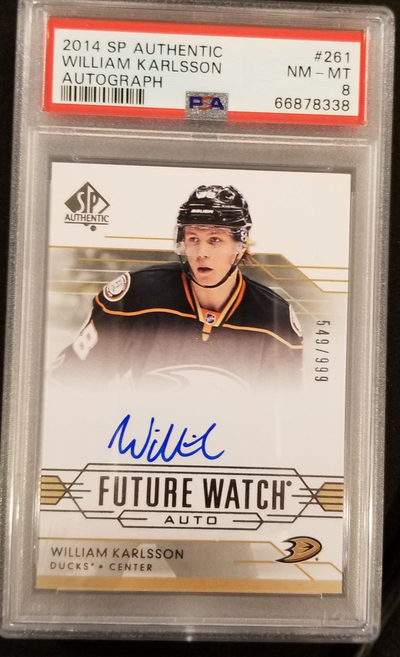 2014 SP AUTHENTIC - FUTURE WATCH AUTO - W. KARLSSON - #261 - #D/999 - PSA 8 - AUTO