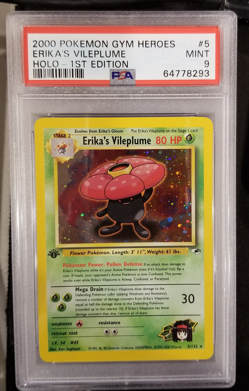 2000 POKEMON GYM HEROES - ERIKA'S VILEPLUME - HOLO - 1ST EDITION -