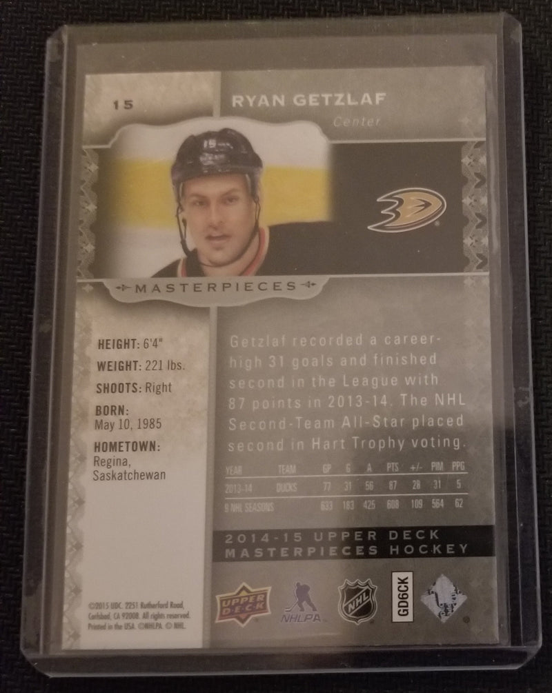 2014 UPPER DECK MASTERPIECES - R. GETZLAF -