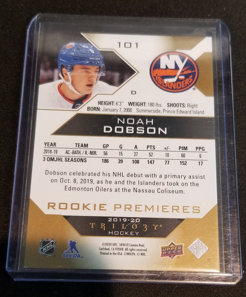 2019 UPPER DECK TRILOGY - ROOKIE PREMIERES - N. DOBSON - #101 - #'D/499 - RC