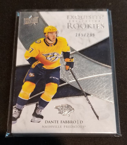 2019 UPPER DECK EXQUISITE COLLECTION - ROOKIES - D. FABBRO - #R-DF - #'D/299 - RC