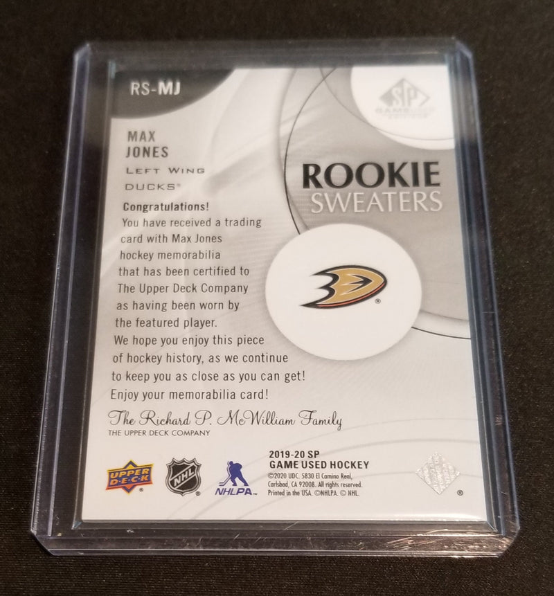 2019 UPPER DECK SP GAME USED - ROOKIE SWEATERS - #RS-MJ - #'D/199 - RELIC