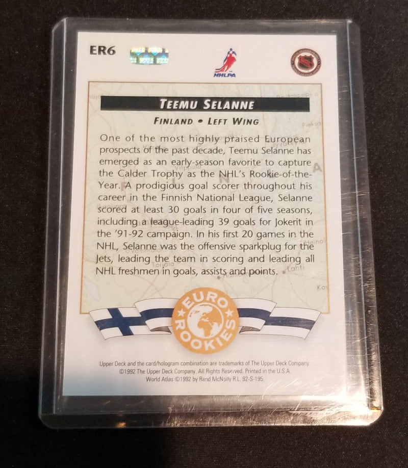 1992 UPPER DECK - EURO ROOKIES - T. SELANNE -