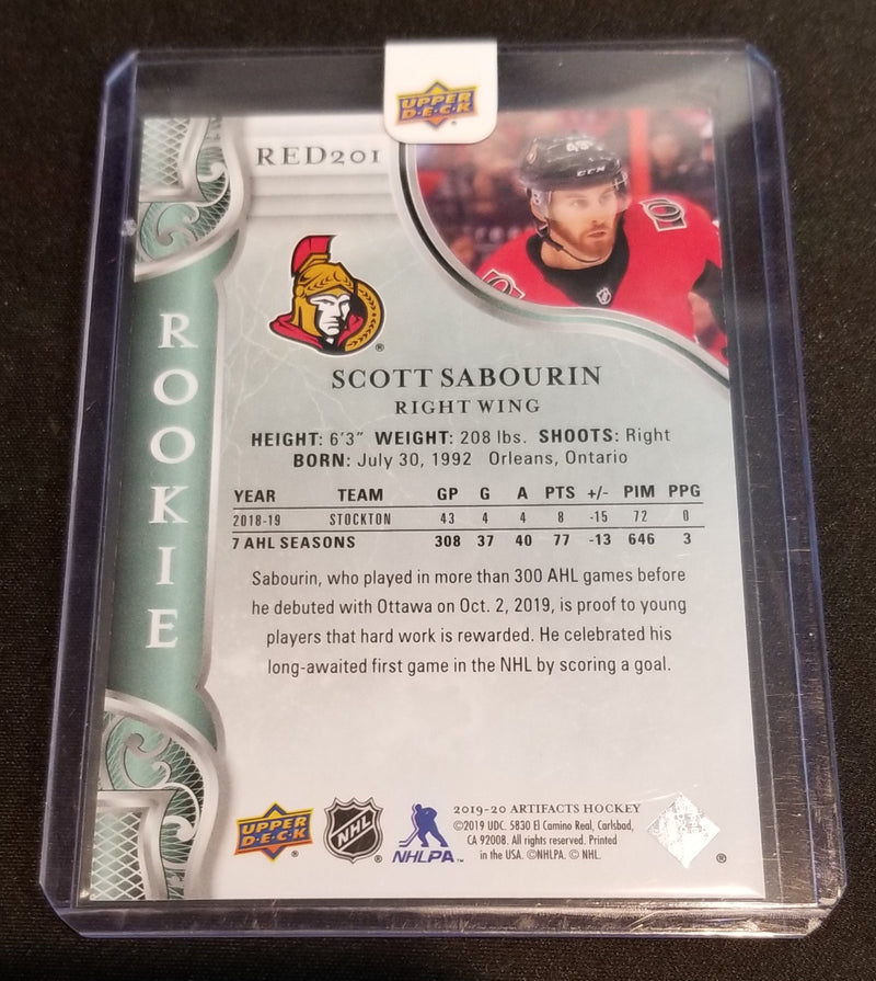 2019 UPPER DECK ARTIFACTS - S. SABOURIN - #RED201 - #'D/999 - RC