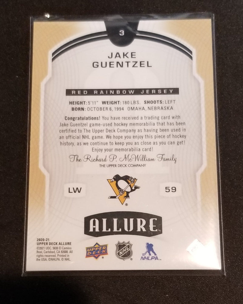2020 UPPER DECK ALLURE - RED RAINBOW JERSEY - J. GUENTZEL -