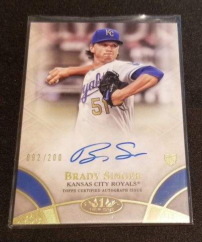 2021 TOPPS TIER ONE - BREAK OUT - B. SINGER - #BOA-BS - #'D/200 - AUTOGRAPH - RC