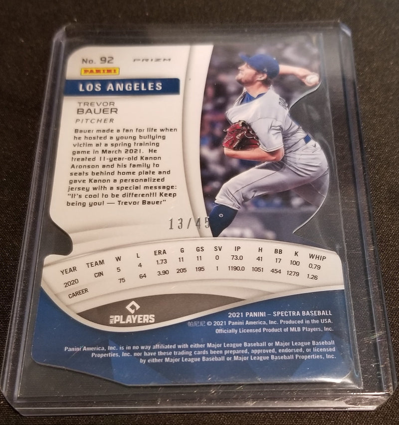 2021 PANINI SPECTRA - PRIZM DIE-CUT - T. BAUER - #92 - #'D/45