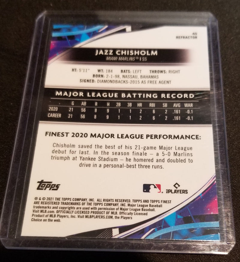 2021 TOPPS FINEST - REFRACTOR - J. CHISHOLM -