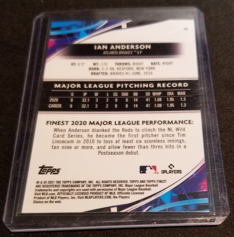 2021 TOPPS FINEST - VAPOR REFRACTOR - I. ANDERSON - #45 - #'D/250 - RC