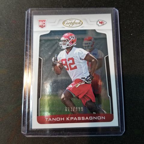 2017 PANINI CERTIFIED - T. KPASSAGNON - #190 - #'D/999 - RC