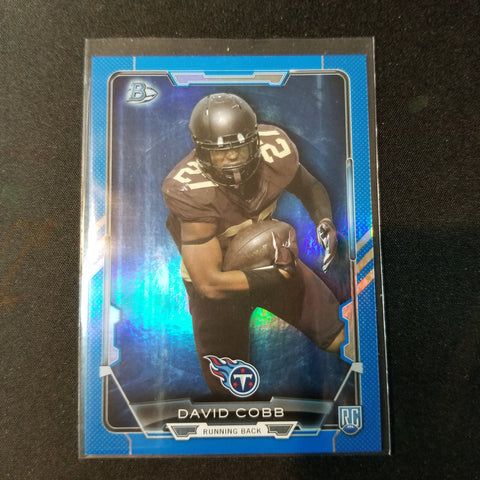 2015 TOPPS BOWMAN - BLUE REFRACTOR - D. COBB - #63 - #'D/499 - RC