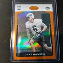 2017 PANINI CERTIFIED - ORANGE MIRROR - C. HANSEN - #138 - #'D/199 - RC