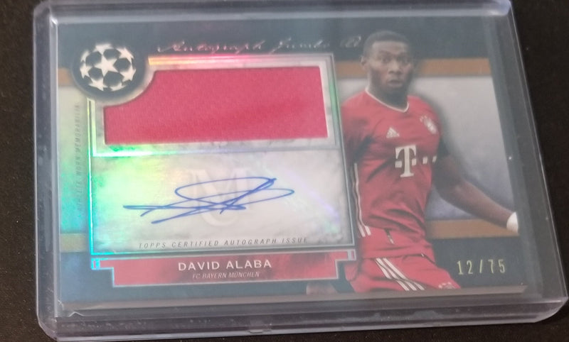 2021 TOPPS MUSEUM COLLECTION CHAMPIONS LEAGUE - D. ALABA - #AJR-DA - #'D/75 - JERSEY RELIC - AUTOGRAPH