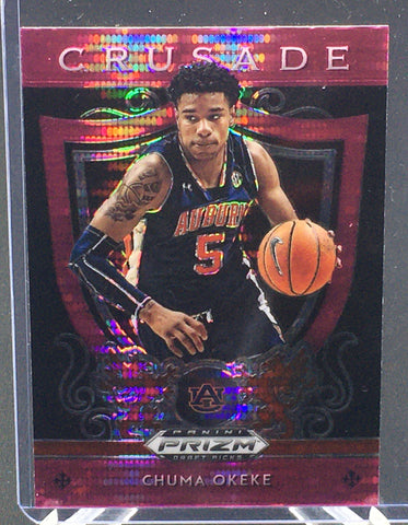 2019 PANINI PRIZM DRAFT PICKS - CRUSADE - C. OKEKE - #37 - PINK PULSAR - RC