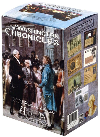 2022 HISTORIC AUTOGRAPH AND CARD COMPANY GEORGE WASHINGTON CHRONICLE BLASTER BOX