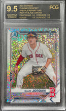2021 TOPPS BOWMAN CHROME - SPECKLE REFRACTOR - 1ST BOWMAN - B. JORDAN - #BCP-71 - #'D/299 - FCG 9.5