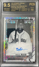 2021 TOPPS BOWMAN CHROME - BLACK/WHITE MINI-DIAMOND REFRACTOR - 1ST BOWMAN - M. BLEIS -