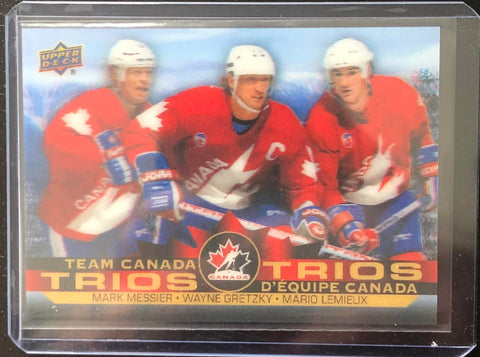 2021 UPPER DECK TIM HORTONS TEAM CANADA - TRIOS - M. MESSIER / W. GRETZKY / M. LEMIEUX - #T-15