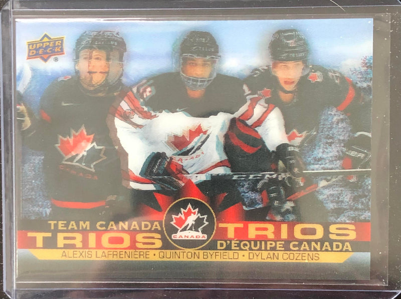 2021 UPPER DECK TIM HORTONS TEAM CANADA - TRIOS - A. LAFRENIERE / Q. BYFIELD / D. COZENS -